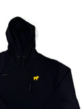 GOAT Black Hoodie YELLOW Thread / FULL Frontal Embroidery