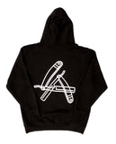 LA Straight Razor Black Hoodie - Printed/Ivory