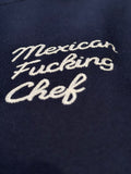 Mexican Fucking Chef Navy Hoodie Chain Stitich Embriodery - Navy / Ivory