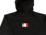 Mexico Flag Hoodie- Black / Frontal Embriodery