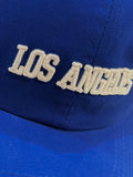 LA Dad Hat - Los Angeles Blue Hat - White