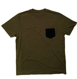 The best Pocket Tee Ever - Olive Green W/ Black Nylon Pocket