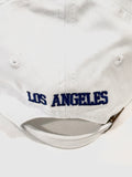 LA Dad Hat - Los Angeles White Hat - Blue