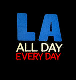 LA All Day Black Crewneck Sweatshirt Black / Blue / White / Red