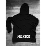 Mexico Classic Light Weight Track Jacket - Jet Black / Frontal Patch/ White Back Print