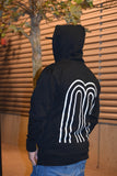 M Collection Classic Premium Hoodie - Black / White Print