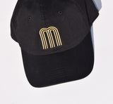 M Gold Black Dad Hat