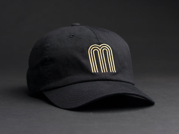 M Gold Black Dad Hat