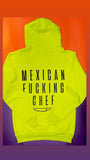 Mexican Fucking Chef X Printed Electric Neon Yellow Premium Hoodie - Orange  / Black