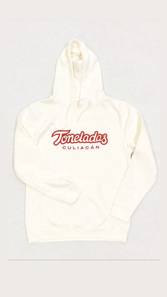 Toneladas BELLY Premium Hoodie Off-White  Color    - Wine Print -