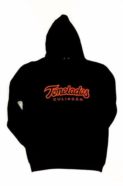 Toneladas BELLY Premium Hoodie Jet Black  - Wine Print -