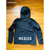 Mexico Classic Light Weight Track Jacket - Jet Black / Frontal Patch/ White Back Print