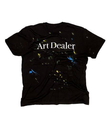 Art Dealer Black Premium Tee White Print / Multi color accents