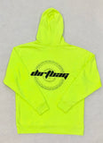 Dirtbag Premium Hoodie Yellow Fluorescent -Black  Print -