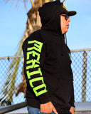 Mexico Classic Hoodie Black / Lime Print  -