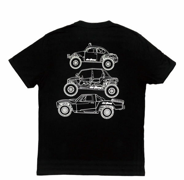 DIRTBAG Class Type Tee Premium Jet Black  - White Print