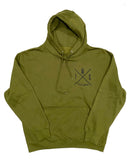 Mexican Fucking Chef X Army Green Premium Hoodie - Black Print