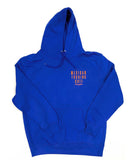 Mexican Fucking Chef  Jet Black  Premium Hoodie - Royal Blue / Orange Print