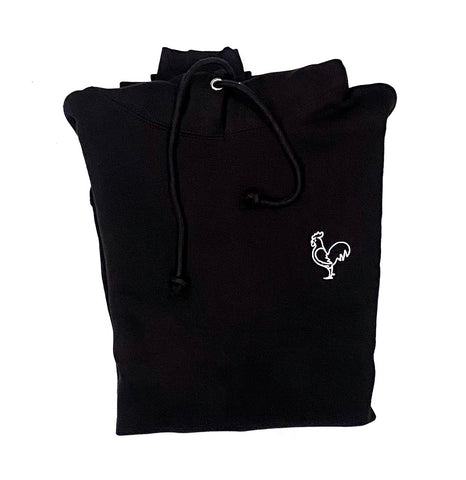 GALLO Black Hoodie White Thread / Frontal Embroidery