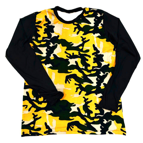 DIRTBAG LONG SLEEVE 100% Custom No Print  Army Camo / Black Sleeves