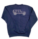 Jeep Premium Navy Crewneck - White Print