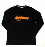 Dirtbag Premium Long Sleeve Tee Black  - Fluorescent Orange Print -