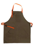 Mexican Fucking Chef Apron  - Canvas Light  Olive/ Orange  Accents   -