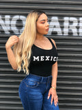 Women's Mexico Bodysuit Black / White Print