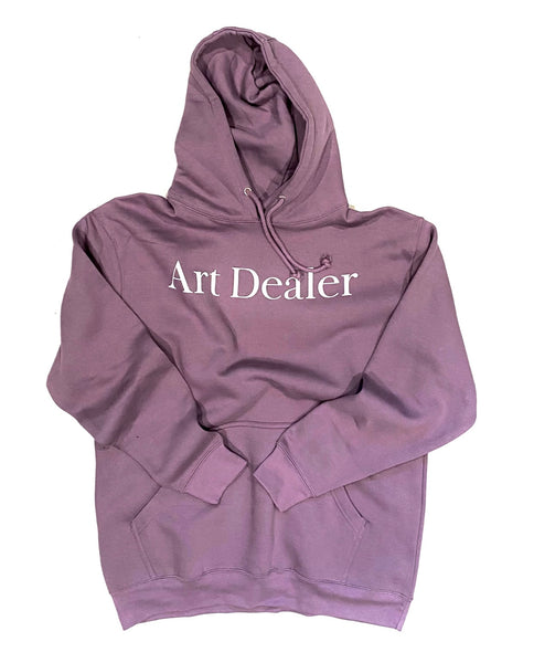 Art Dealer Plum Hoodie White Print / Multi color accents