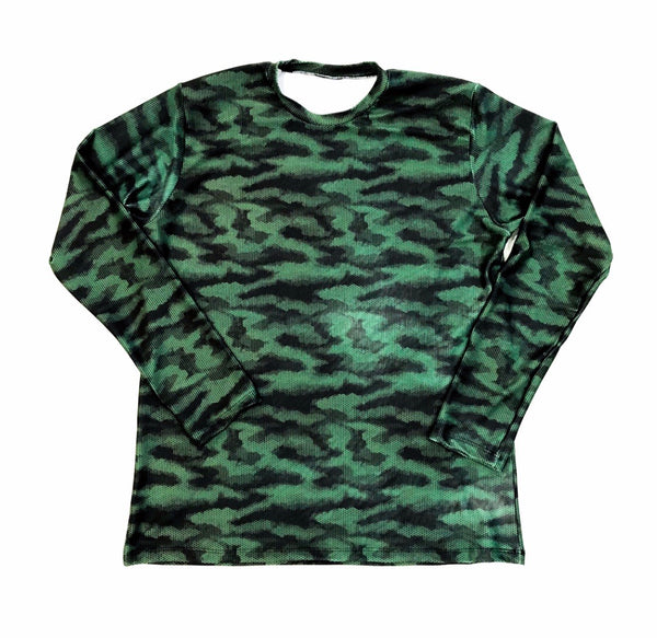 DIRTBAG LONG SLEEVE 100% Custom No Print GREEN CAMO