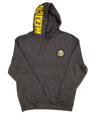 Mexico DORADO Hoodie- Charcoal / Gold Print