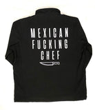 MEXICAN FUCKING CHEF Shell Rain Fleece-Lined Performance Jacket - Black - PRINTED WHITE