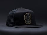 Calavera Hat  Black Patched Trucker Hat  Black /Black  Patched