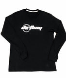 Dirtbag Premium Long Sleeve Tee Black  - White Print -