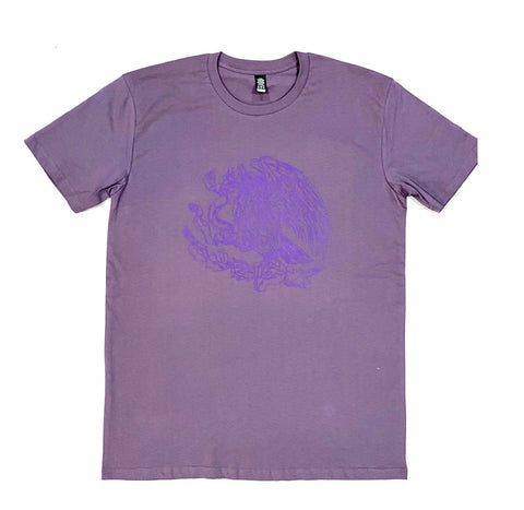 Mexico Single Stroke Art Premium Purple  Tee - LIGHT PURPLE  PRINT -