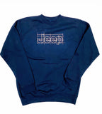 Jeep Premium Navy Crewneck - White Print