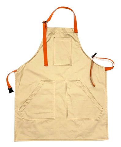 Mexican Fucking Chef Apron  -Khaki / Orange Accents   -