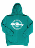 Dirtbag Premium Hoodie Aqua  - White Print -