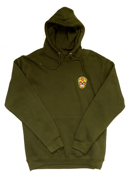 Olive Calavera Hoodie - Yellow Calavera