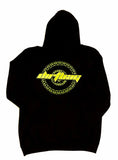 Dirtbag Premium Hoodie Jet Black  - Yellow Flourecent Print