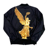 El Angel Jacket- Black / Gold Print and Frontal Patch