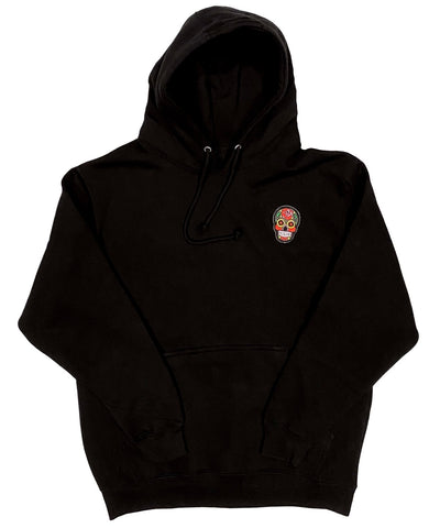 Calavera Jet Black Hoodie / Olive Green Calavera