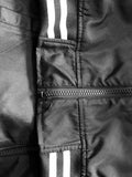 Mexico's Finest Black Stripped Bomber Jacket - Frontal Patch NO PRINT