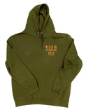 Fucking Chef  Jet Black  Premium Hoodie - Army Green / Orange Print