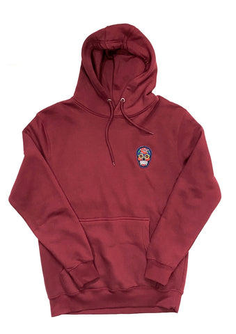 Burgundy Calavera Hoodie - Blue Calavera