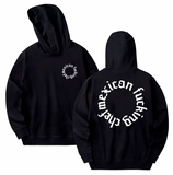 Mexican Fucking Chef  Round Logo Hoodie Black / White Print