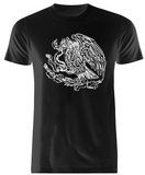 Mexico Single Stroke Art Premium Black  Tee - WHITE PRINT -