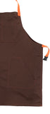 Mexican Fucking Chef Apron  Cotton Twill Chocolate / Orange  Accents   -