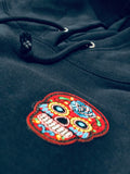 Premium Jet Navy Calavera Hoodie / Red Calavera