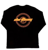 Dirtbag Premium Long Sleeve Tee Black  - Fluorescent Orange Print -